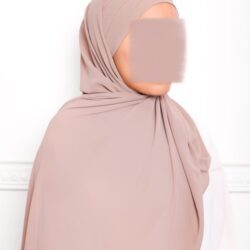 Hijab pas cher a enfiler en mousseline croise hijab croisé mousseline hijab pas cher taupe